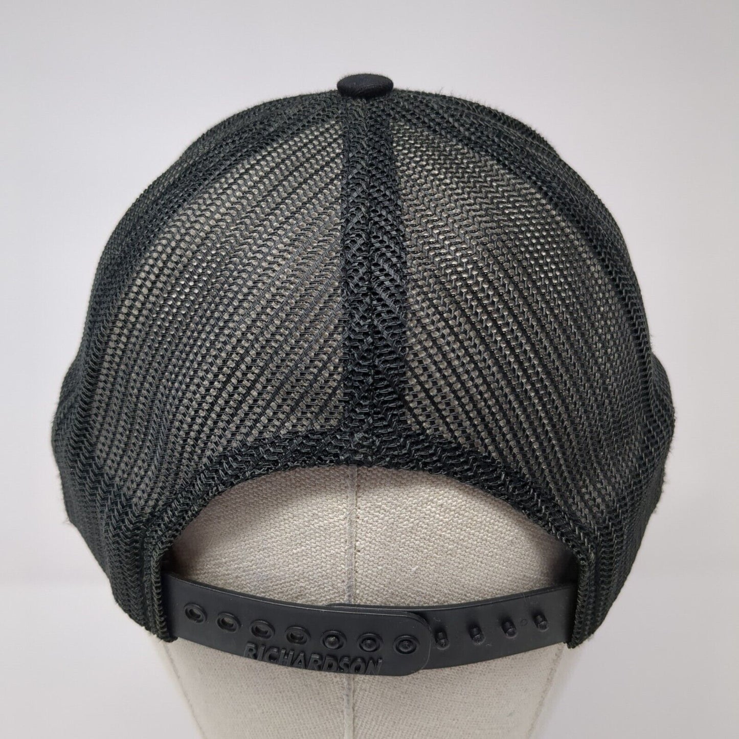 Hop Valley Brewing Co. Snapback Trucker Hat Black OS Adjustable Mesh Richardson