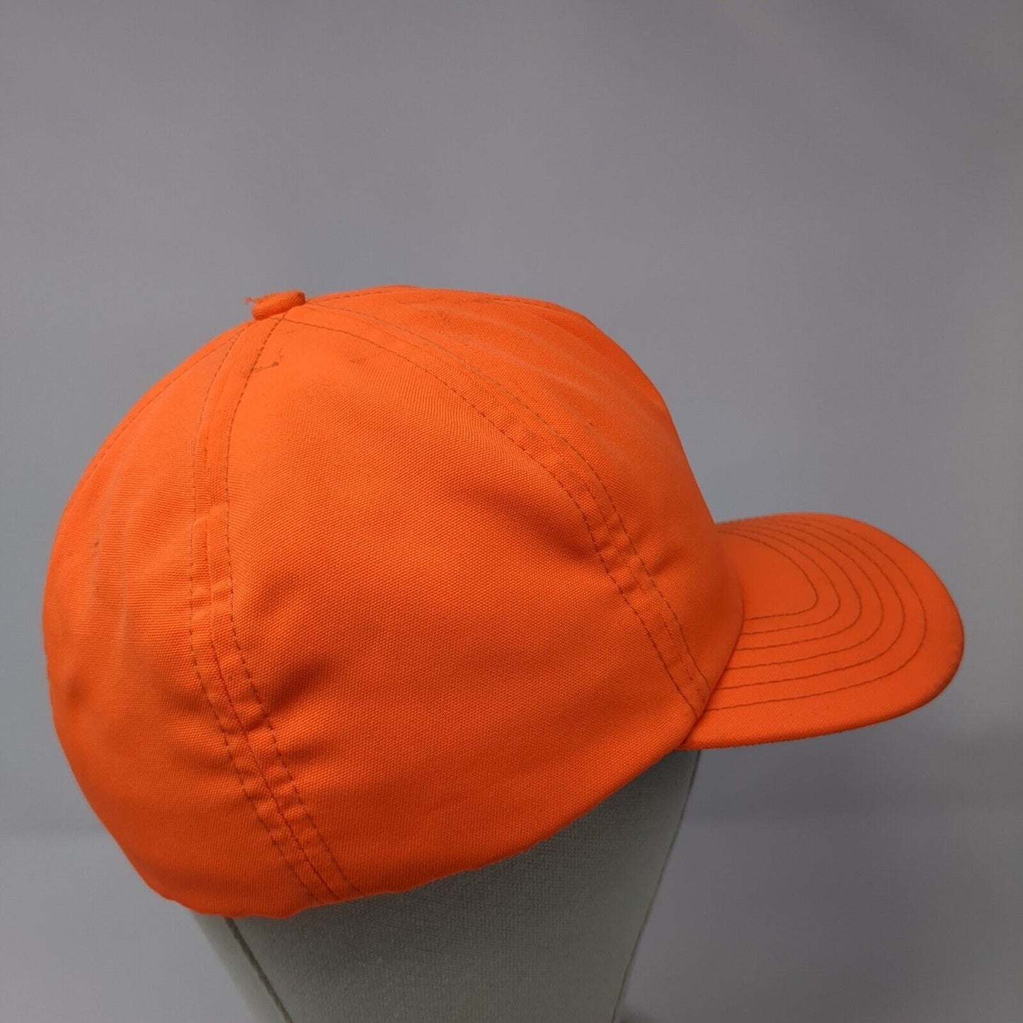Unbranded Fitted Hat Orange Medium Lightweight 6 Panel Solid Blank