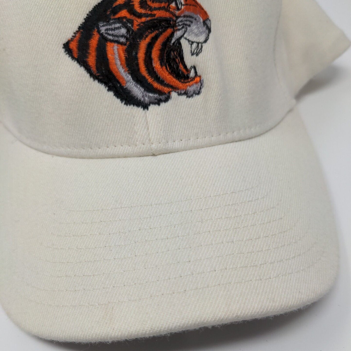 Tiger MH Football Fitted Hat Cream M/L Solid Embroidered Richardson