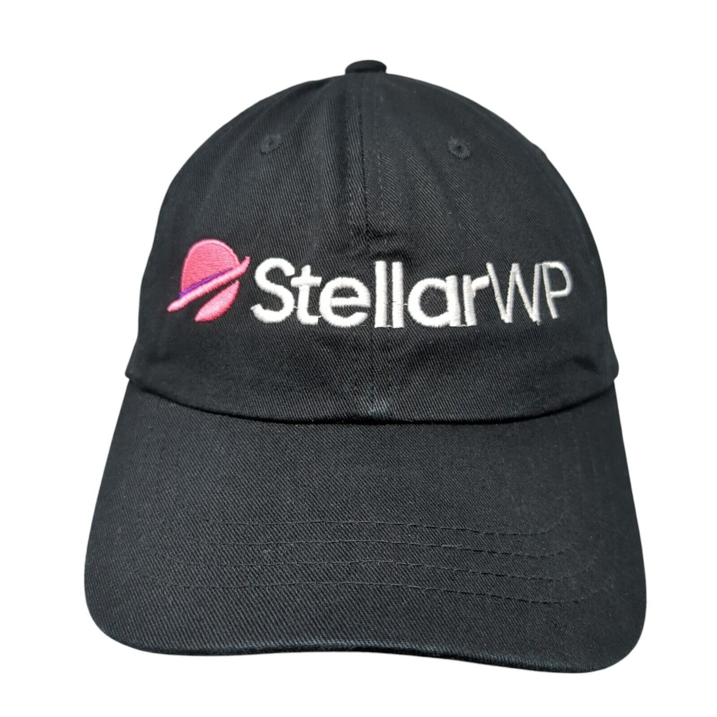 StellarWP Slideback Hat Black One Size Adjustable Embroidered Classics Yupoong