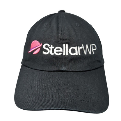 StellarWP Slideback Hat Black One Size Adjustable Embroidered Classics Yupoong