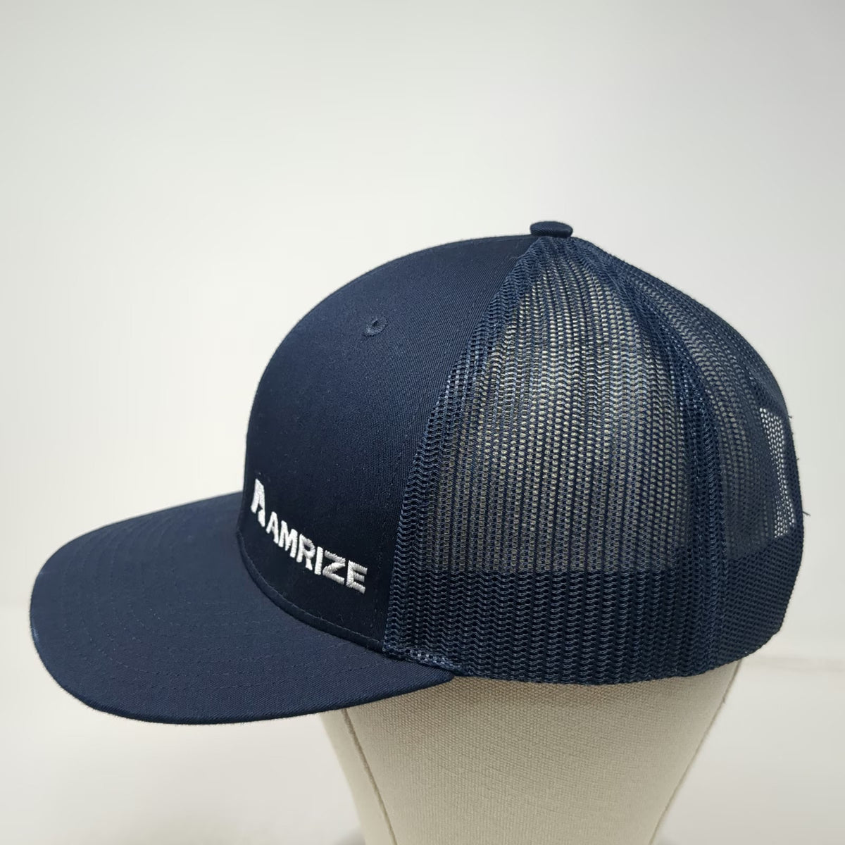 Richardson Trucker Hat Blue One Size AMRIZE Logo Mesh Snapback Model 112