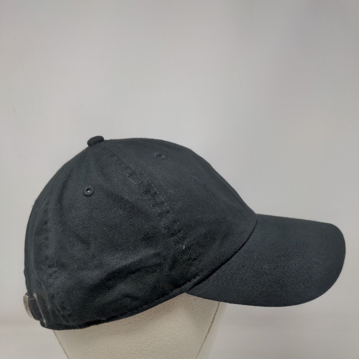 Newhattan Slideback Hat Black OSFA Adjustable Embroidered 6 Panel