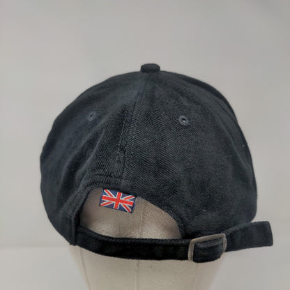 London England Slideback Hat Black OSFA Adjustable Embroidered