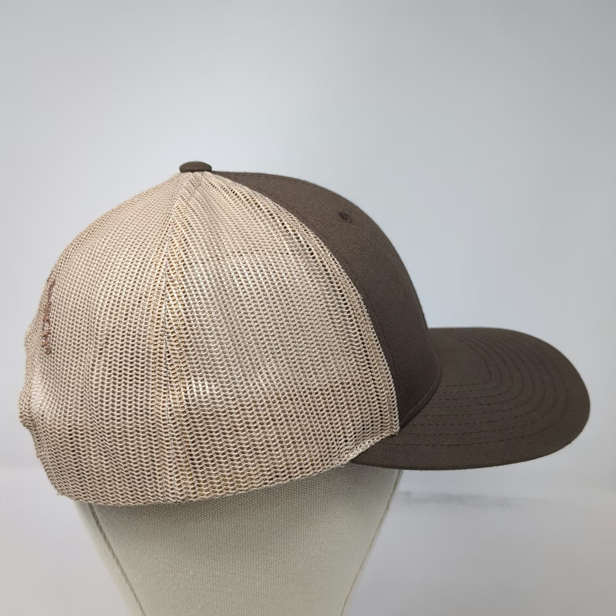 Richardson Trucker Hat Brown L Snapback Double R Ranch Mesh Back Curved Brim