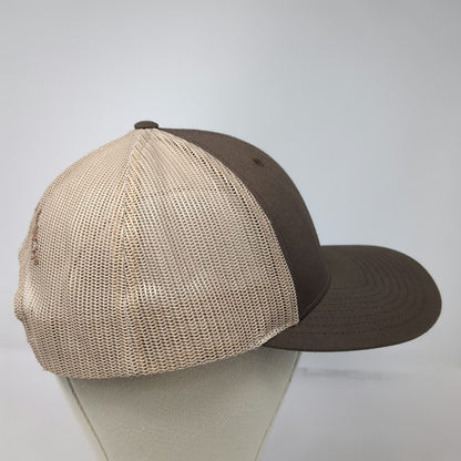 Richardson Trucker Hat Brown L Snapback Double R Ranch Mesh Back Curved Brim
