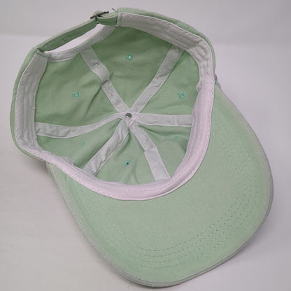Smiley Face Patch Slideback Hat Green One Size Adjustable Vent Holes
