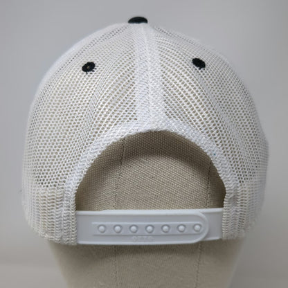 OTTO Trucker Hat Black White One Size C&B Trailers Logo Mesh Snapback 2-Tone