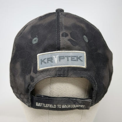 Kryptek Baseball Cap Black Gray OSFM Spartan Helmet Typhon Camo Strapback Hat