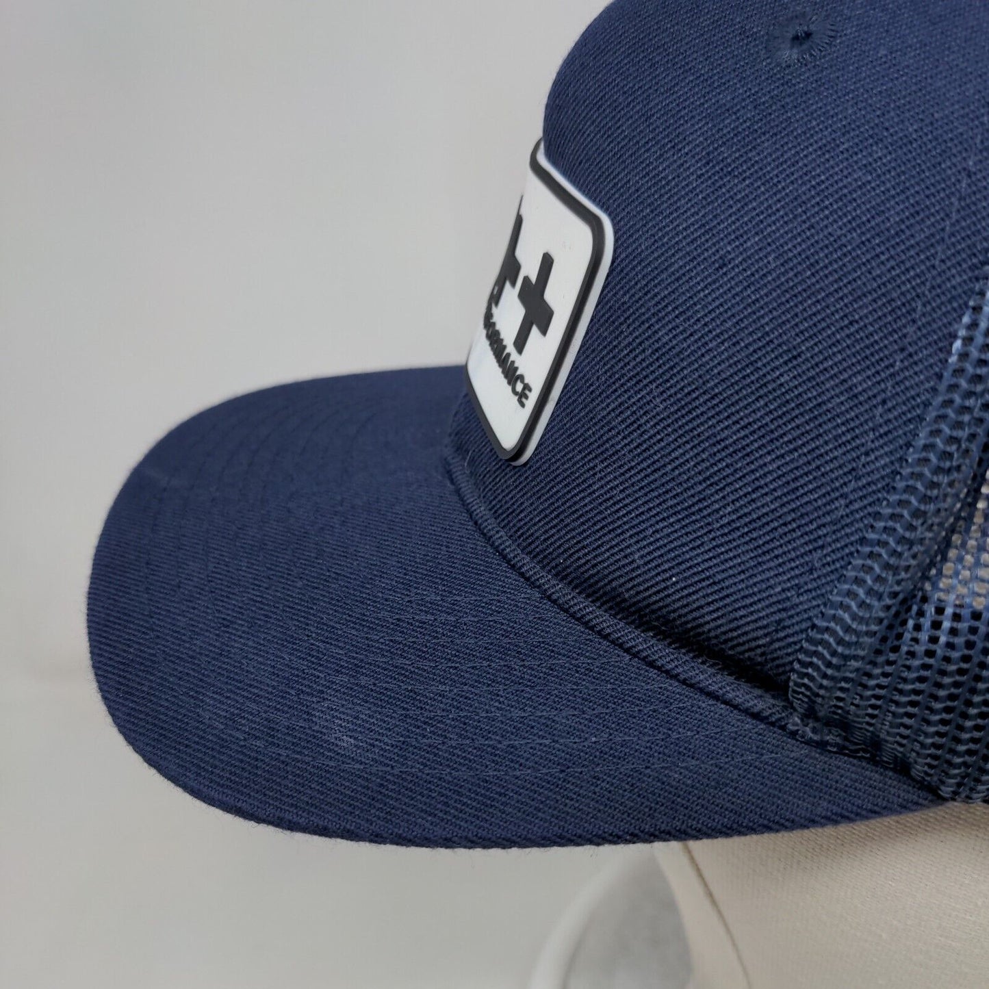 Add2 Performance Snapback Trucker Hat Blue OS Adjustable Mesh Back Branded Bills