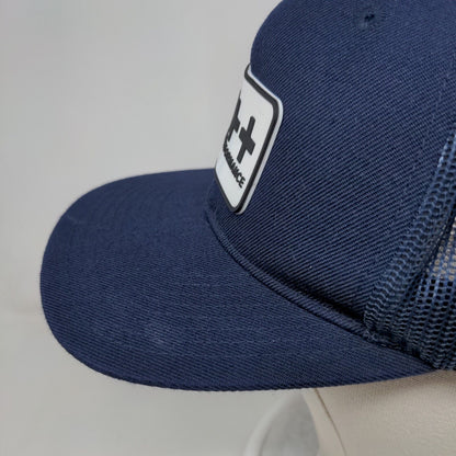 Add2 Performance Snapback Trucker Hat Blue OS Adjustable Mesh Back Branded Bills