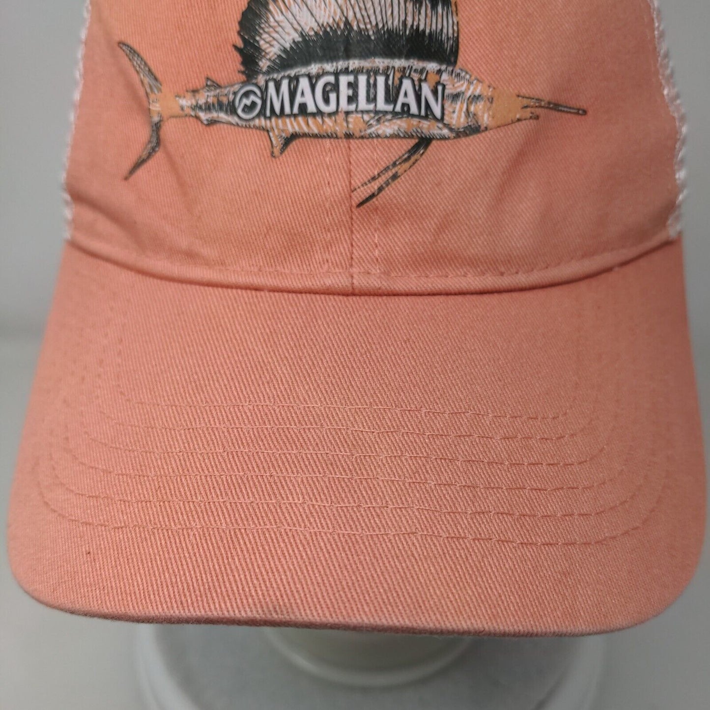 Magellan Outdoors Snapback Trucker Hat Pink One Size Adjustable Mesh Back