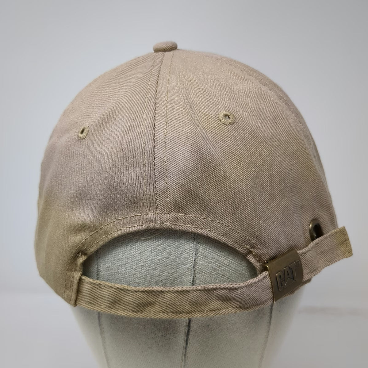 Caterpillar Baseball Cap Beige One Size Slideback Embroidered Logo Workwear Hat