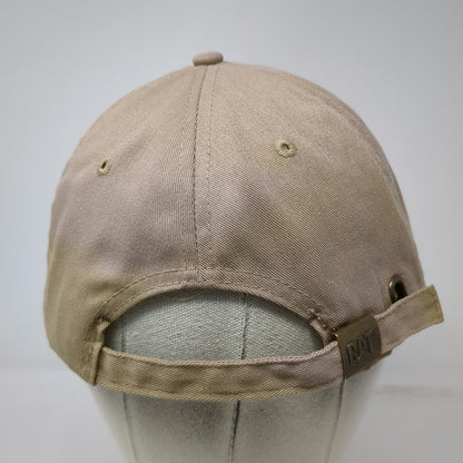 Caterpillar Baseball Cap Beige One Size Slideback Embroidered Logo Workwear Hat