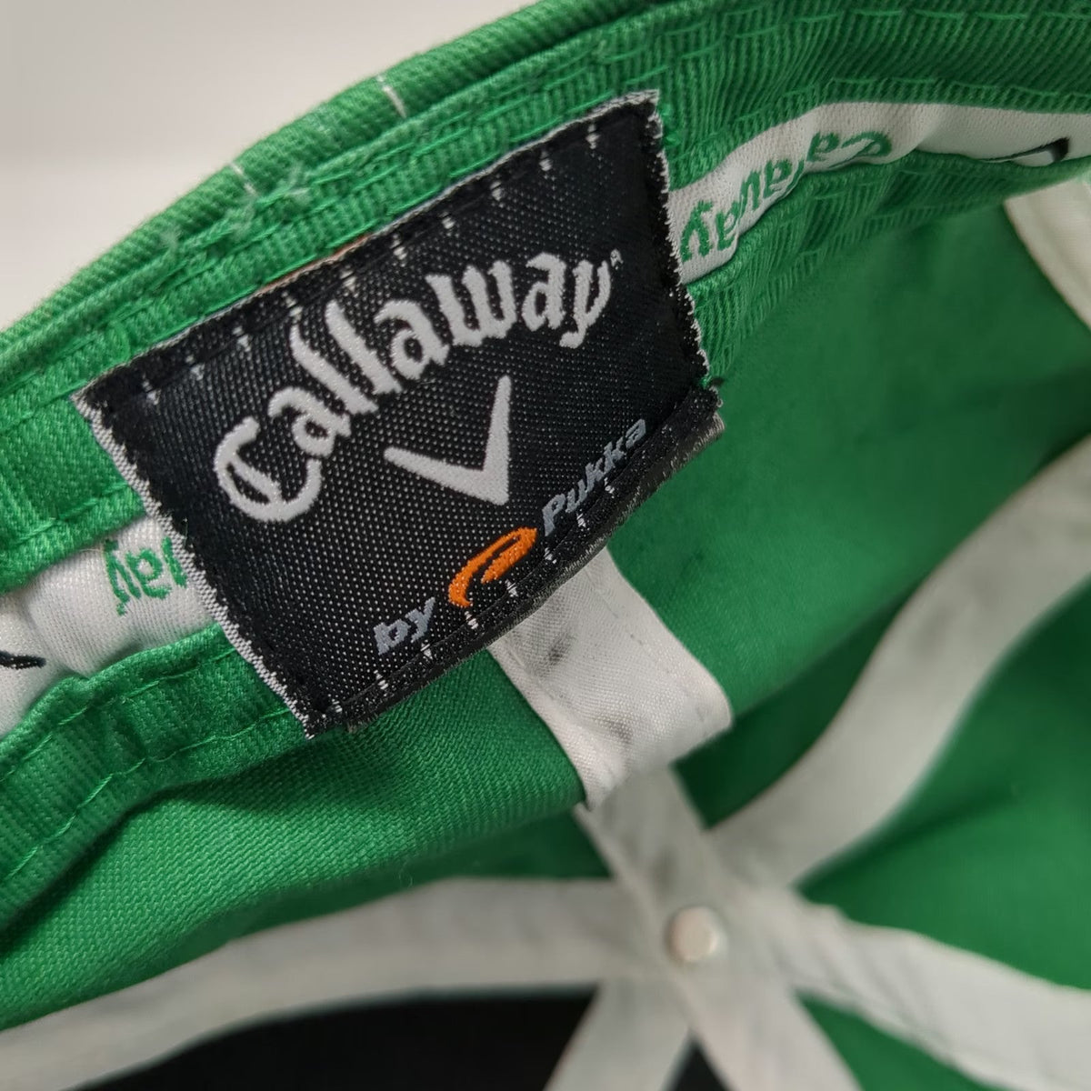 Callaway Baseball Cap Green One Size Strapback Chevron Logo Golf Sport Hat
