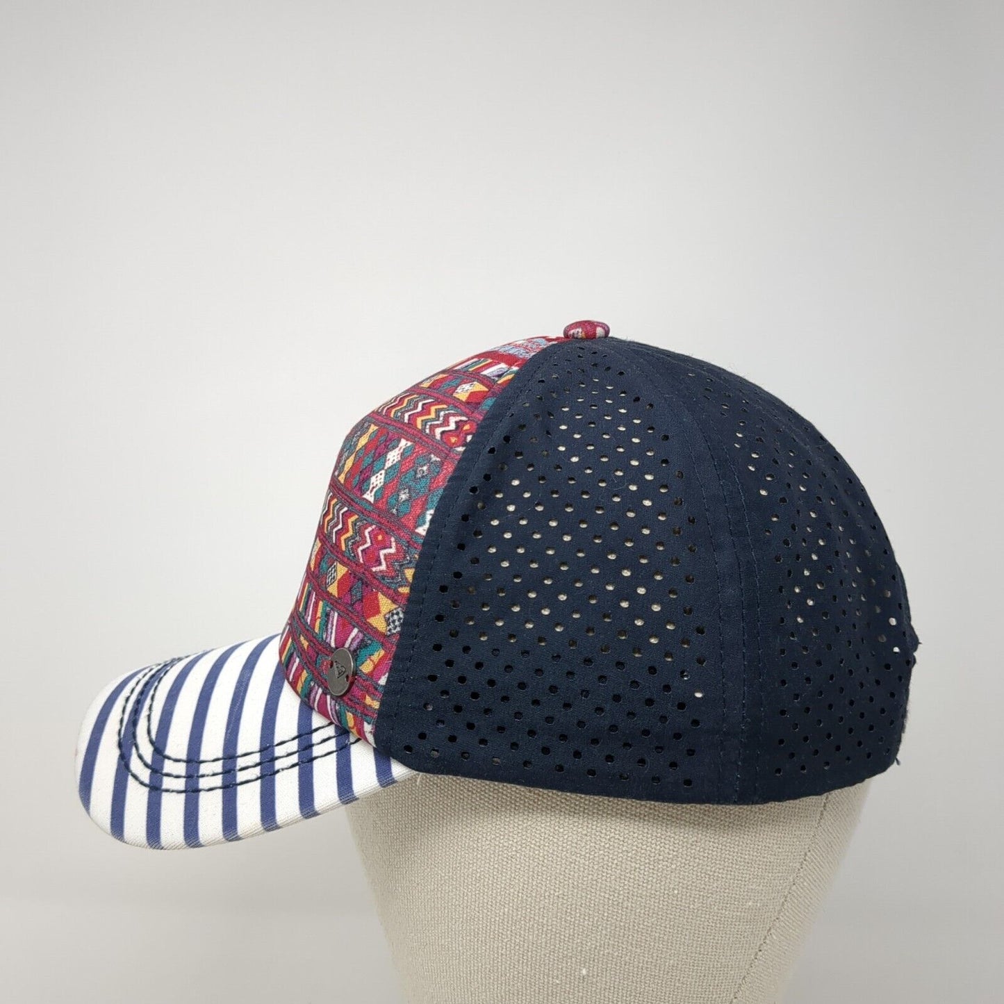 ROXY Snapback Hat Multicolor One Size Adjustable Geometric Boho Striped