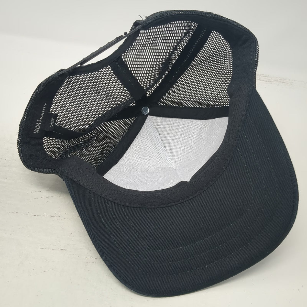 Port Authority Trucker Hat Black One Size Party Animal House and Hyrox Mesh Back