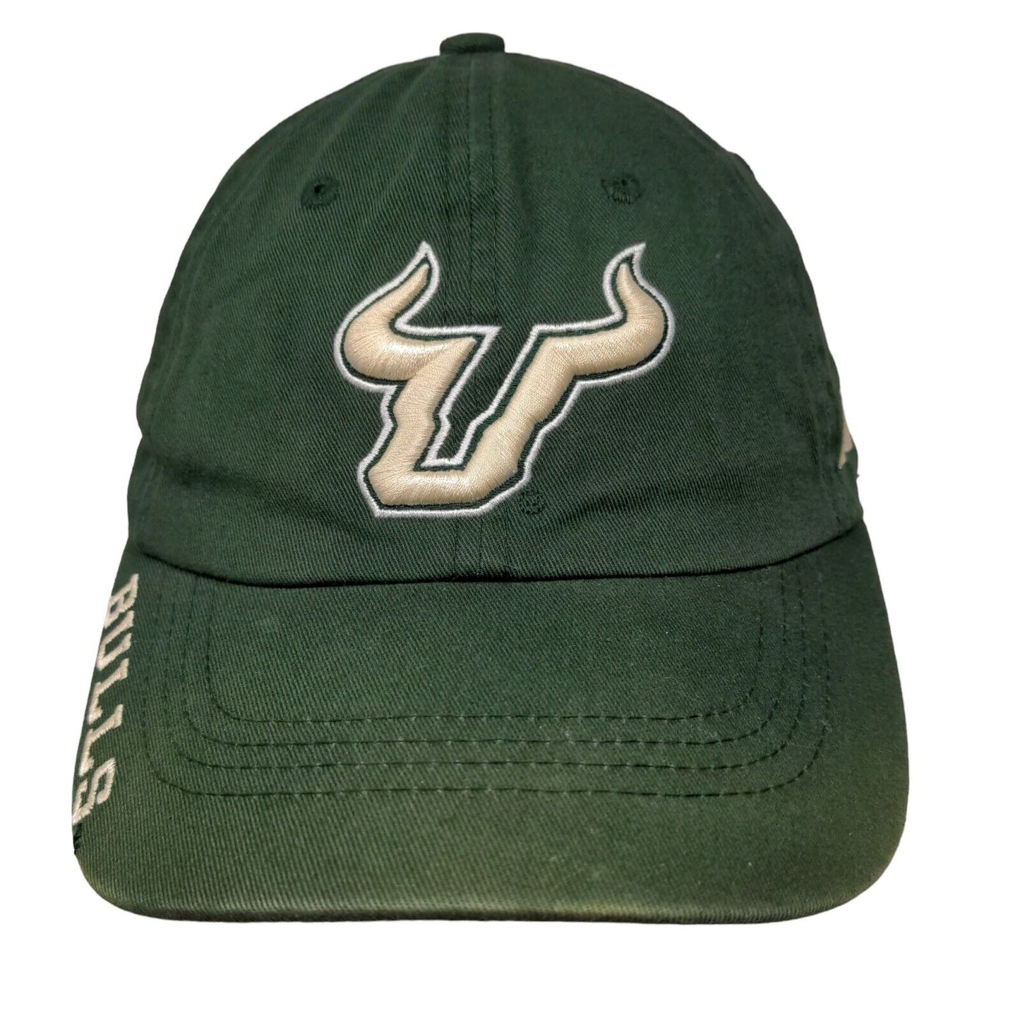 USF Florida Bulls Slideback Hat Green OSFA Russell Athletic Embroidered Logo