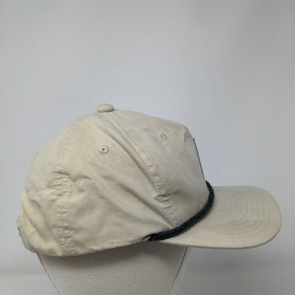 Pine Tree Snapback Hat Tan One Size Adjustable Breathable 6 Panel Rope Emblem