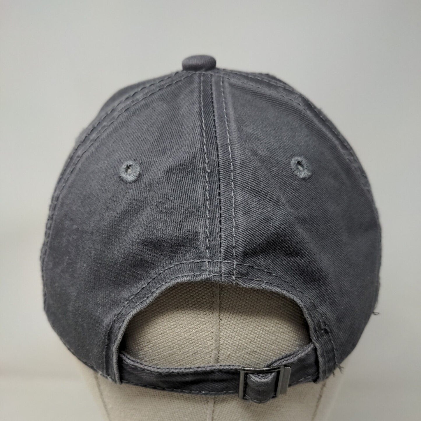 Flamingo Slideback Hat Gray One Size Adjustable Vented Holes 6 Panel