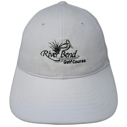 TaylorMade Baseball Cap White One Size River Bend Golf Course Hat Slideback Bird