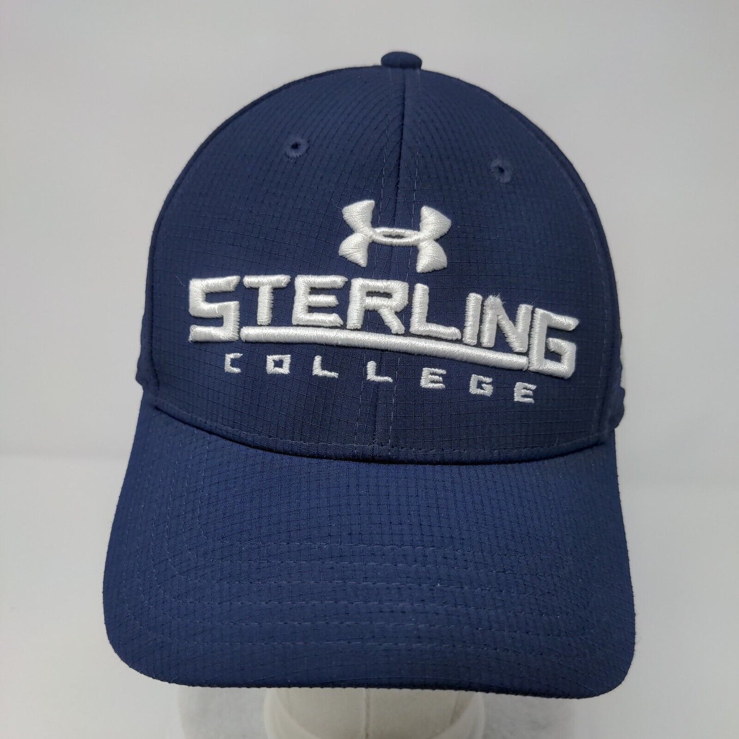 Sterling College Fitted Hat Blue L/XL Solid Embroidered Under Armour