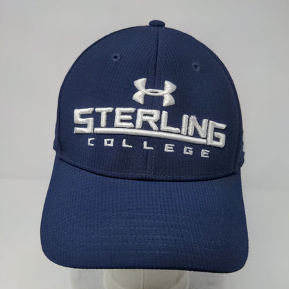 Sterling College Fitted Hat Blue L/XL Solid Embroidered Under Armour