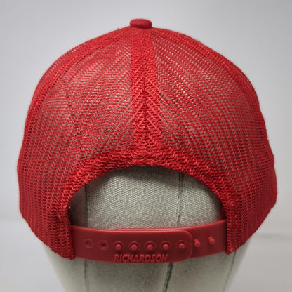 Richardson Trucker Hat Red One Size Shippy Bros Landleveling 65 Year Snapback