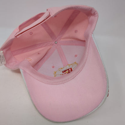Chicago Strapback Hat Pink One Size Adjustable Embroidered Patriotic 6 Panel