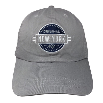 Original New York Slideback Hat Gray OSFA Embroidered 6 Panel Paramount