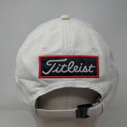 Titleist FJ Pro V1 Slideback Golf Hat White One Size Embroidered Adjustable