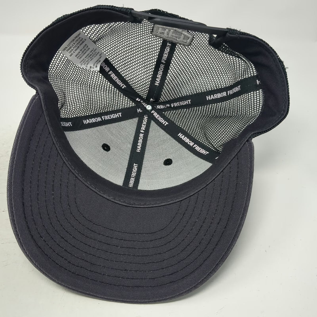 Harbor Freight Trucker Hat Gray One Size Mesh Snapback HFT Est 1977 Logo Patch