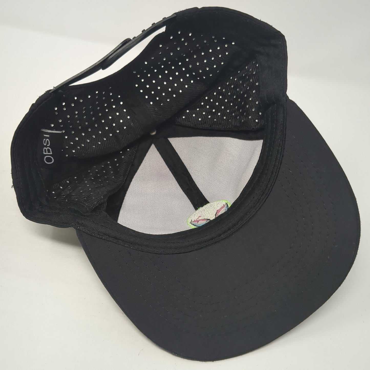 Alien Head Snapback Hat Black One Size Adjustable Laser Cut Solid Obsi
