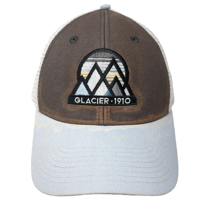 Ouray Trucker Hat Brown Blue One Size Glacier 1910 Mountain Mesh Snapback