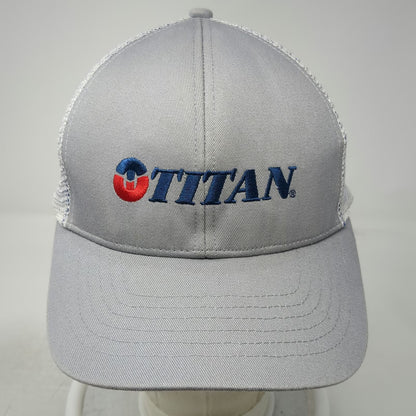 K-Products Trucker Hat Gray One Size Mesh Back Snapback TITAN Embroidered Hat