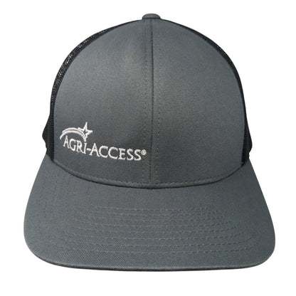 Agri-Access Snapback Trucker Hat Gray OS Adjustable Mesh Back Pacific Headwear