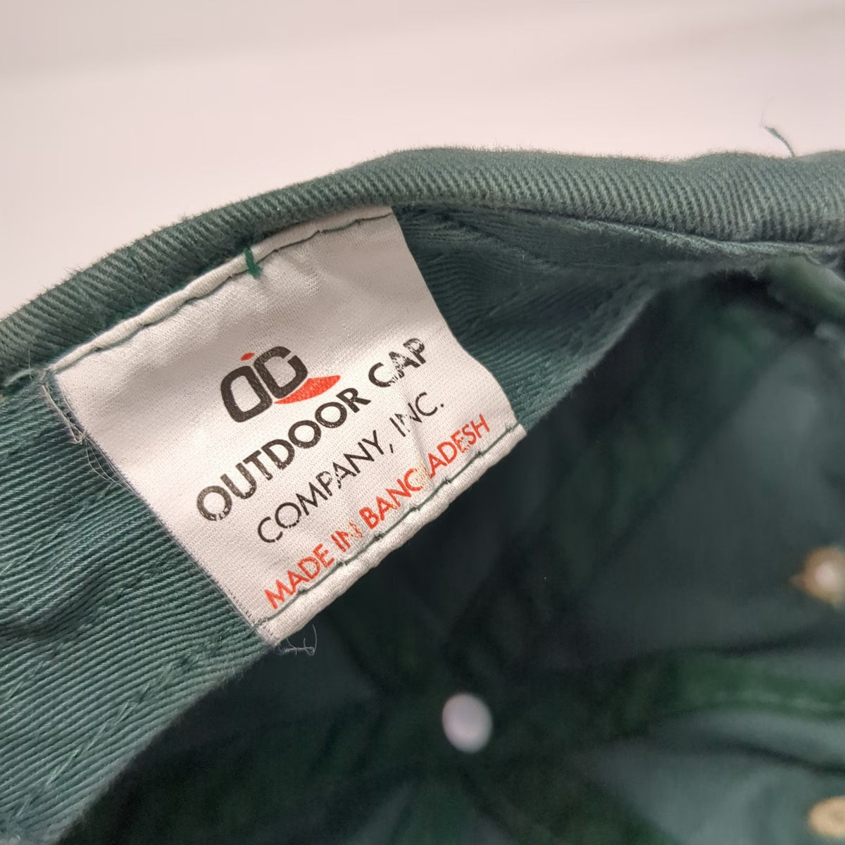 Outdoor Cap Cape Cod Baseball Cap Green Beige One Size Slideback Embroidery Hat