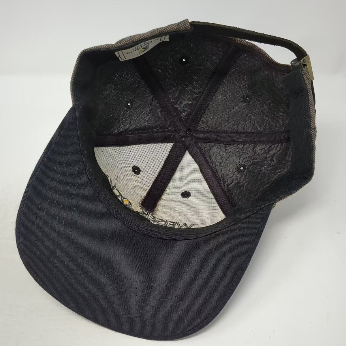 K-Products Weiser Lock Baseball Cap Brown Black Twill Strapback Hat OS Made USA
