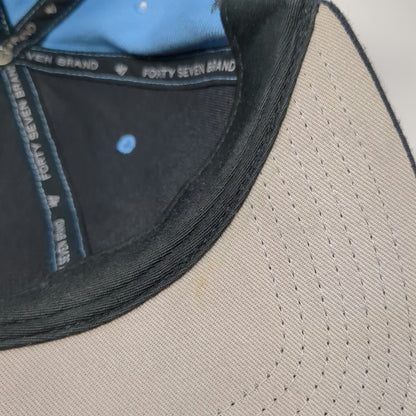 Pittsburgh Penguins NHL 47 Brand Snapback Blue Black One Size Flat Brim Logo Hat
