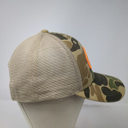 DEEP Trucker Hat Green Camo Snapback One Size Mesh Orange Hex Patch Embroidery