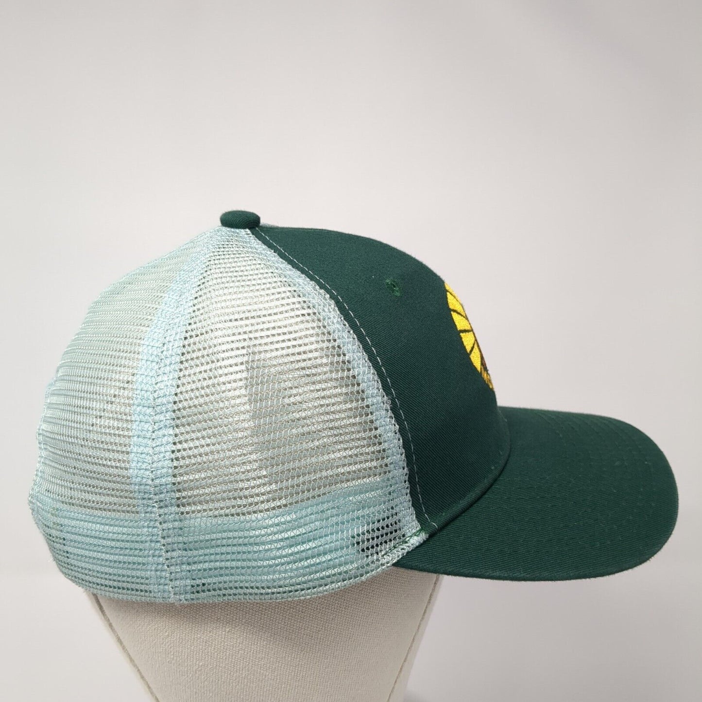 Monumental Snapback Mesh Back Trucker Hat Green One Size Crew Leader Cap
