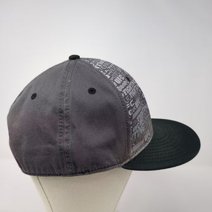 UFC Baseball Cap Gray Hat L Embroidered All Over Print Graphic Cotton Octagon
