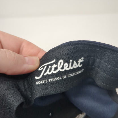 Titleist Strapback Hat Blue One Size Adjustable Spell Out Vent Holes