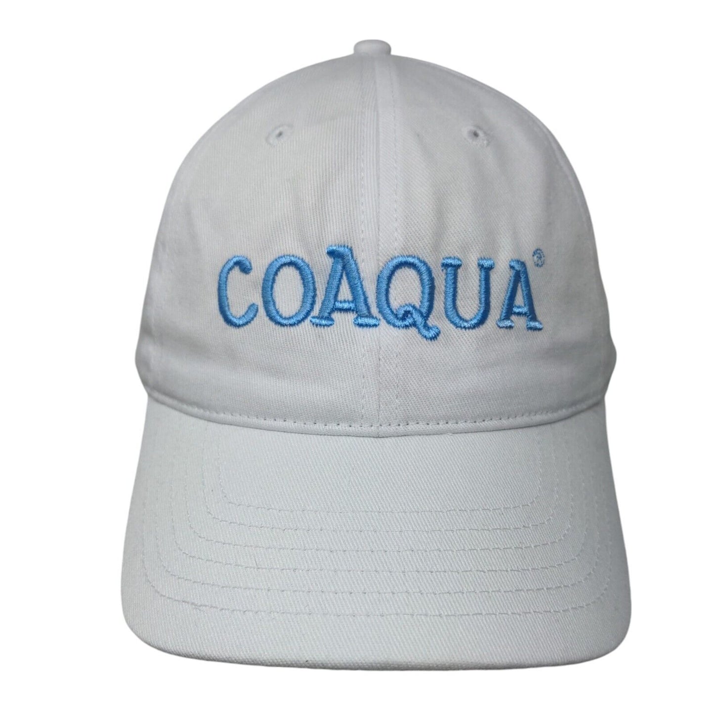 Coaqua Slideback Hat White One Size Adjustable Embroidered Fersten Worldwide