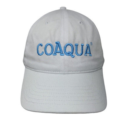Coaqua Slideback Hat White One Size Adjustable Embroidered Fersten Worldwide