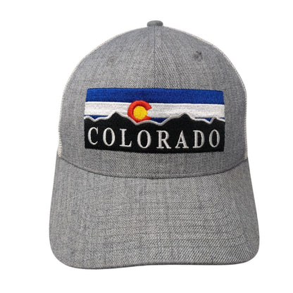 Colorado Snapback Mesh Back Trucker Hat Gray One Size Embroidered