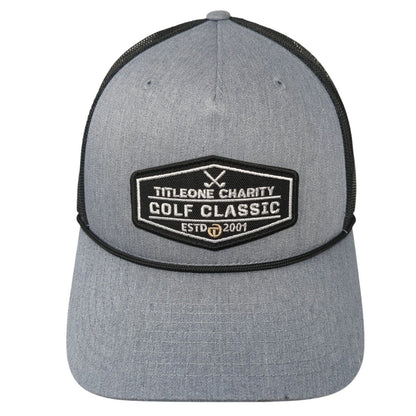 Titleone Charity Golf Classic Snapback Rope Trucker Hat Gray One Size