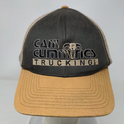 Cam Cummings Trucking Snapback Trucker Hat Brown One Size Mesh Back Outdoor Cap