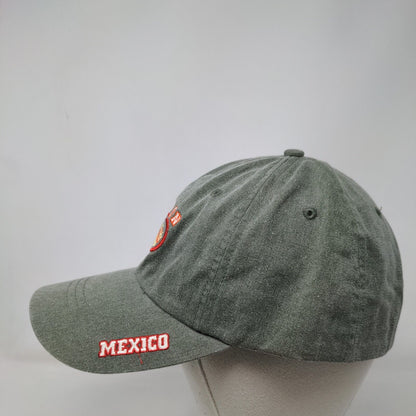Cancun 1972 Mexico Slideback Hat Green One Size Adjustable Caribbean Side Cotton