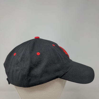 Canada Strapback Hat Black One Size Adjustable Embroidered Patriotic 6 Panel
